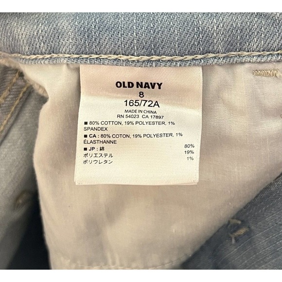 Old Navy The Flirt Cuffed Bermuda Jean Shorts Womens Size 8 Light Wash Blue - Picture 4 of 15